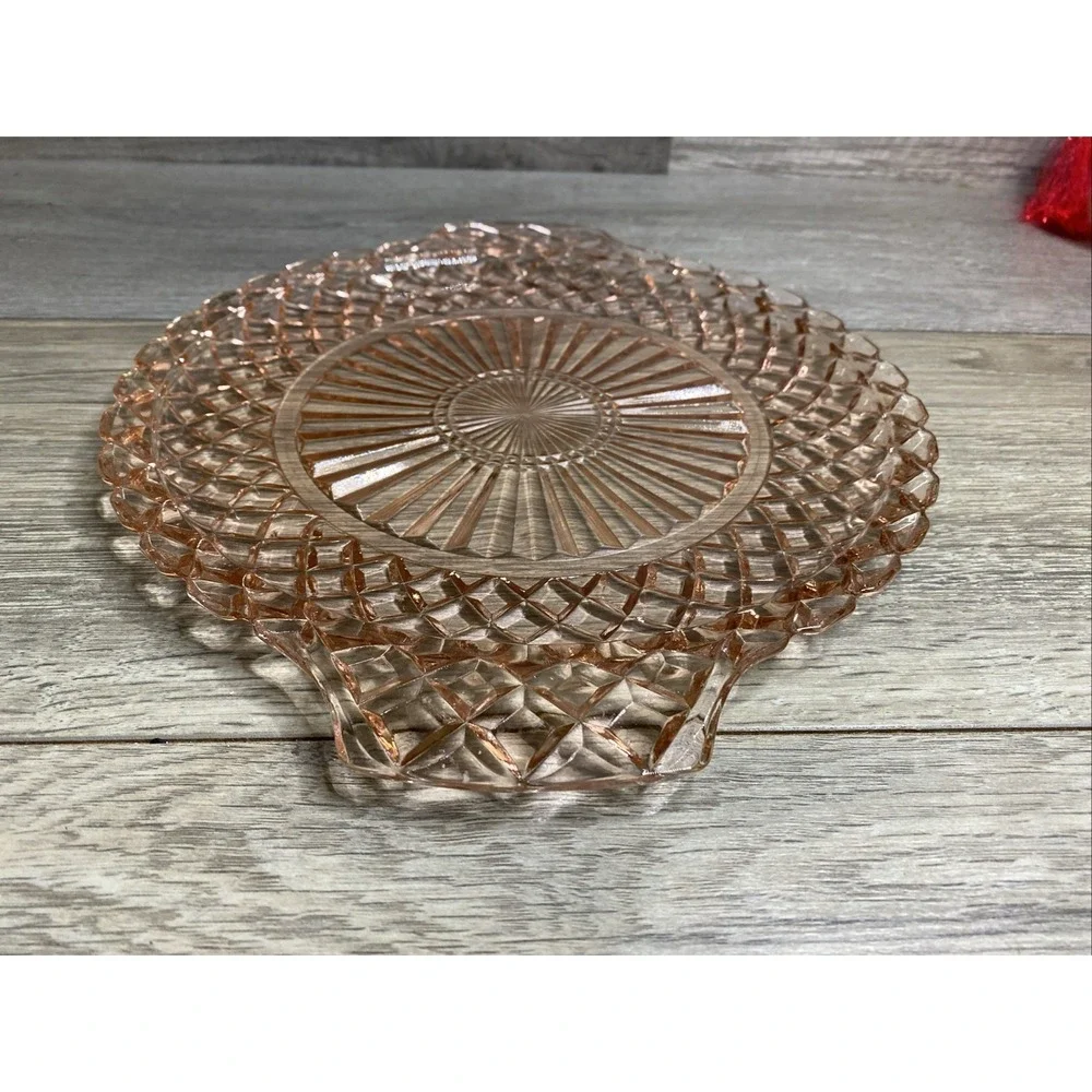 Anchor Hocking WATERFORD/WAFFLE PINK *10 1/4